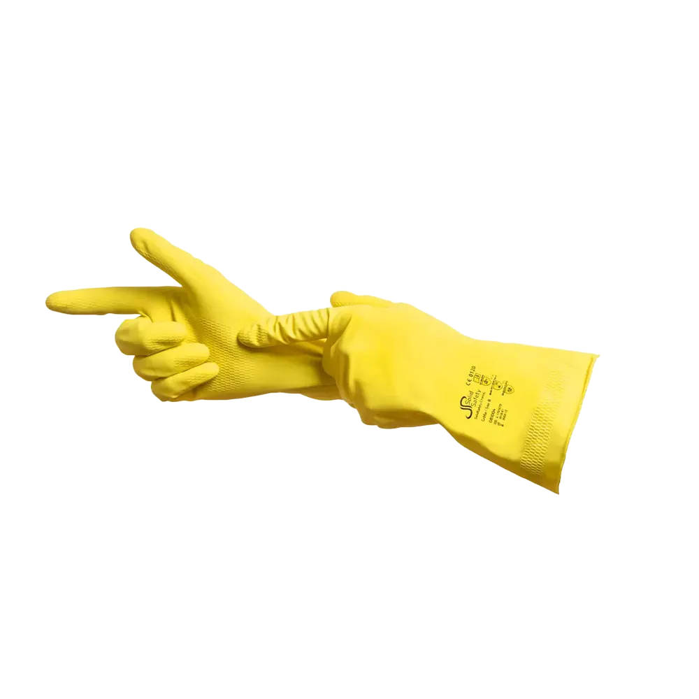 Guante de protección química, talla 8, amarillo, SolidSafety ChemL