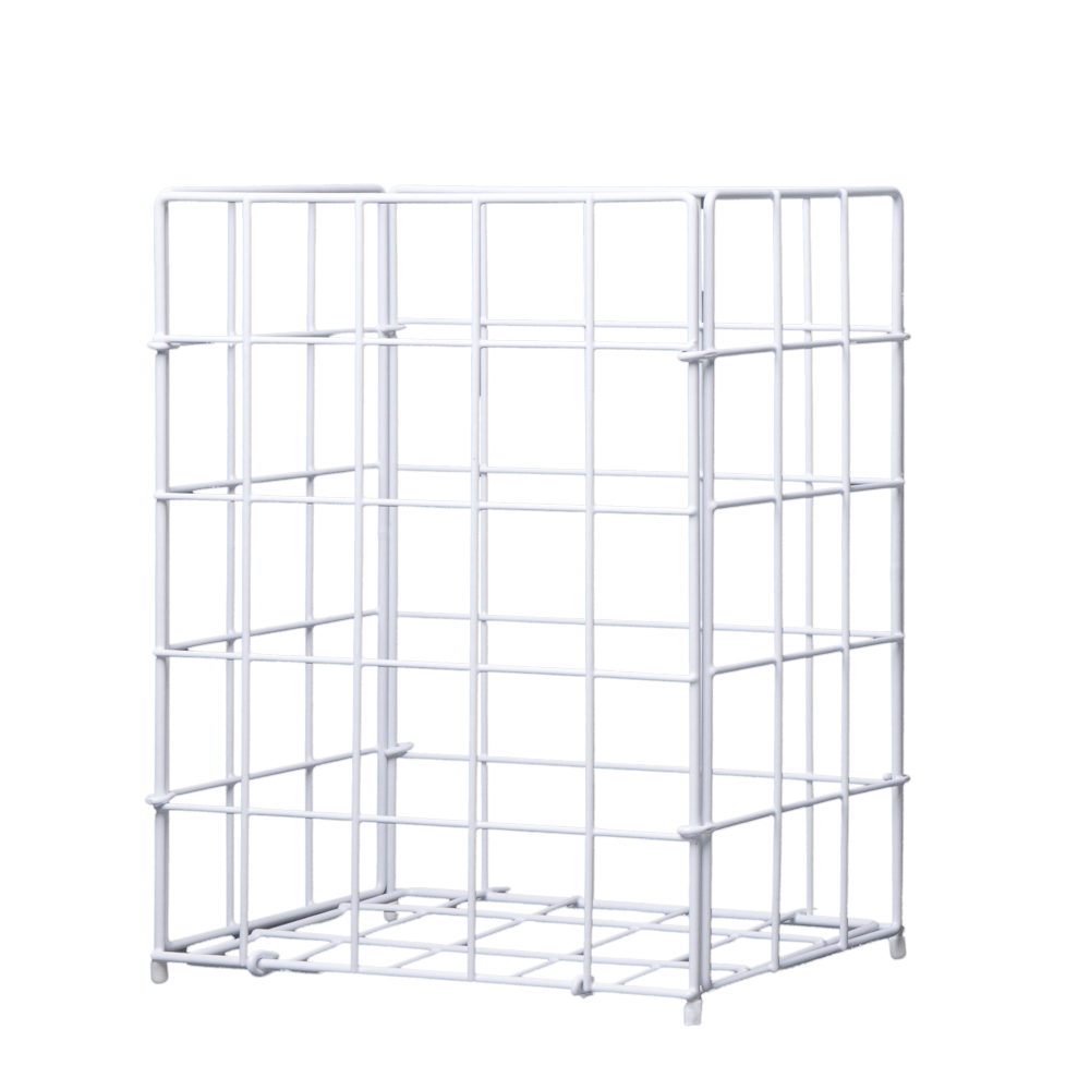 Cesta de recogida de alambre, material de pvc, blanco, 280 x 190 x 350 mm, 19 l
