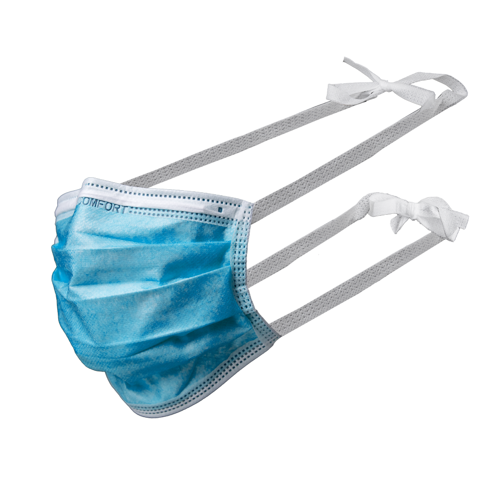 Mascarilla quirúrgica para vendaje, azul, tipo IIR, Med-Comfort: comprar protector bucal de vellón para vendaje como protección de la boca-nariz.