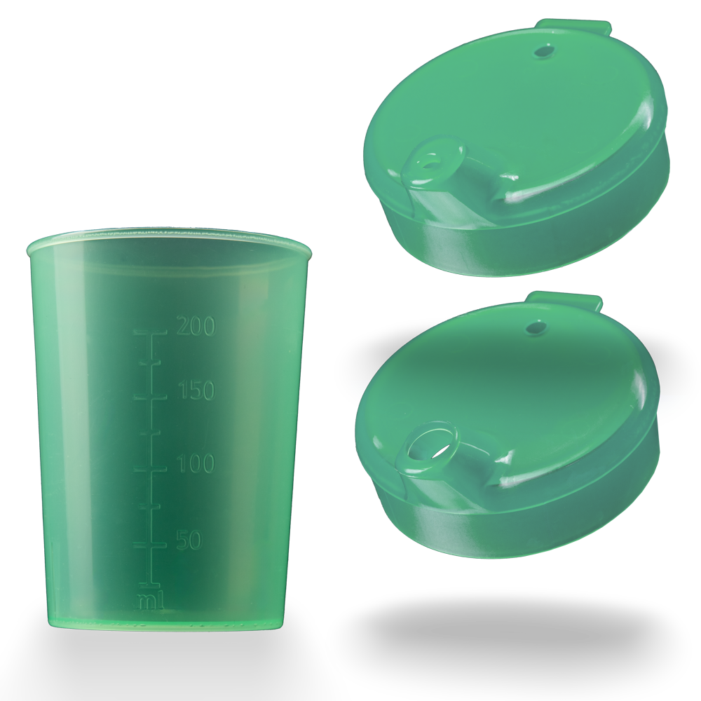 Taza de pico de PP superior e inferior SET, verde, 50 x 250 ml:comprar juego de polipropileno para 50 vasos sippy.