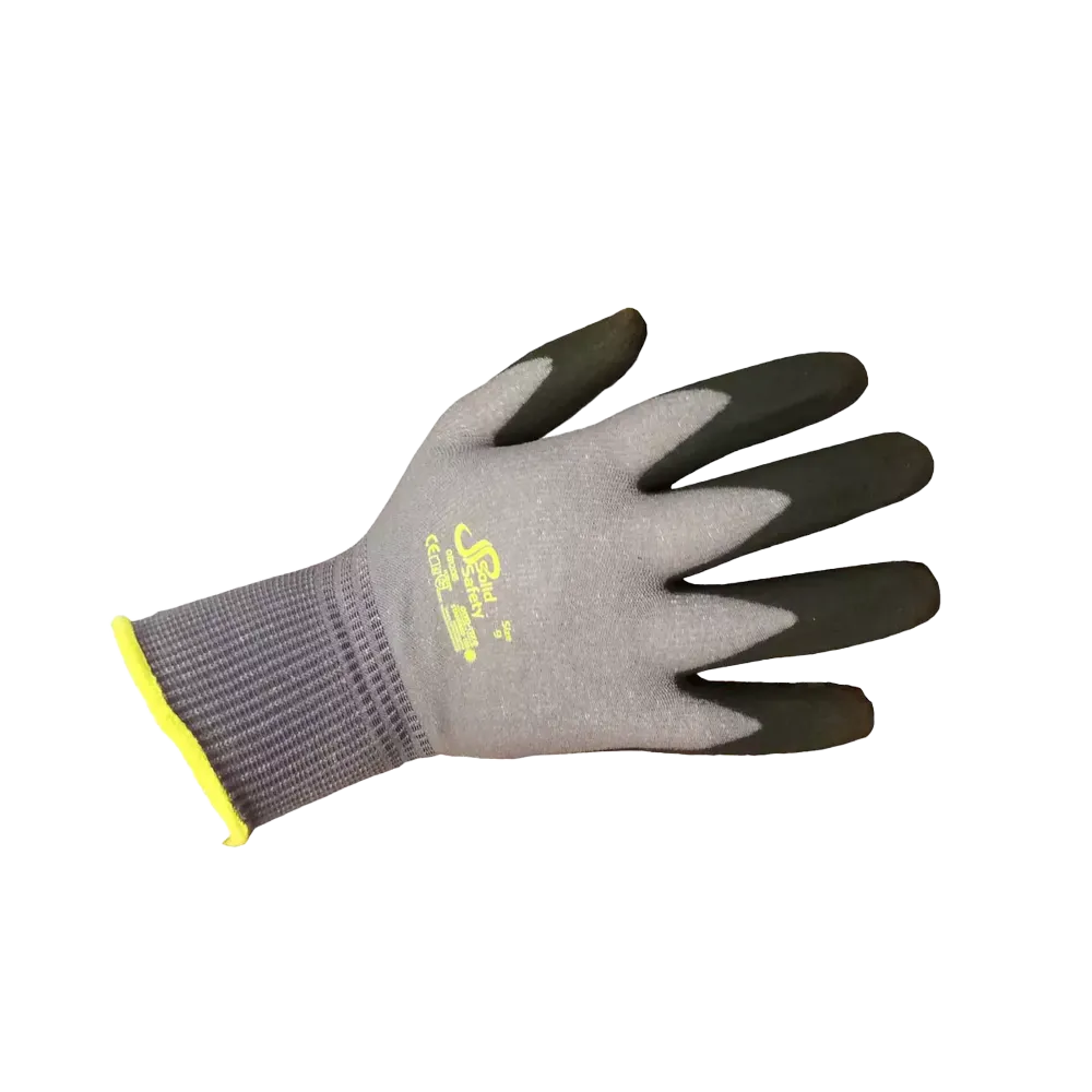 Guante de montaje, talla 8, gris, SolidSafety Tough Air: comprar guante de seguridad industrial ultraligero como EPI.