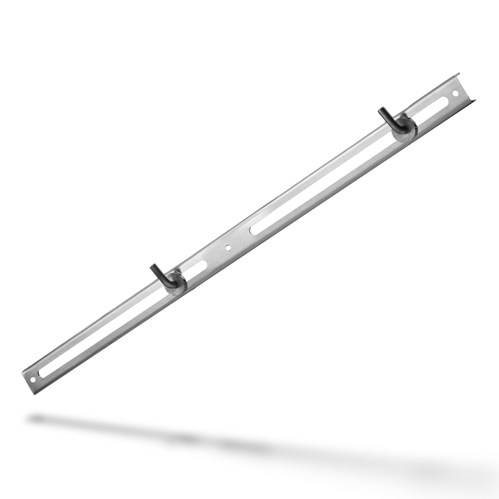 Soporte para delantales, 490 mm, acero inoxidable