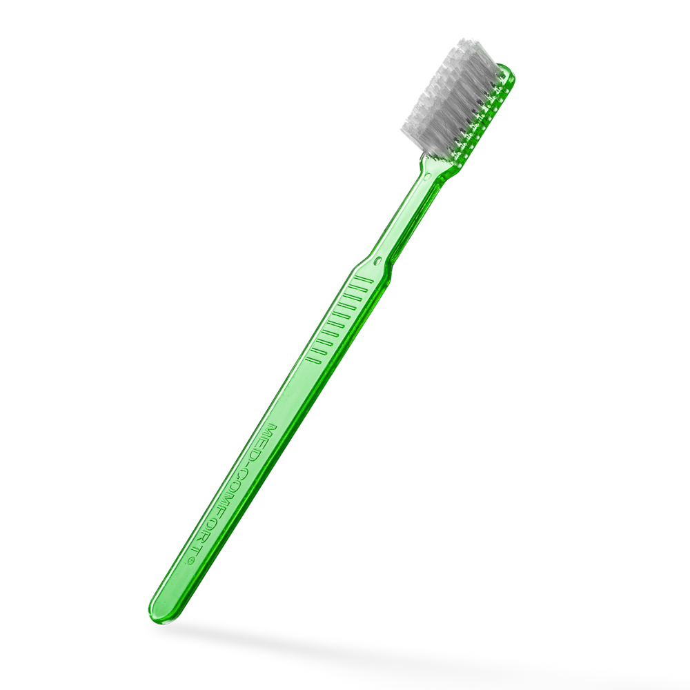 Cepillo dental desechable PS con pasta dentífrica, color lima, verde claro, 15 x 2,6 cm, Med-Comfort: comprar Cepillo dental desechable de poliestireno para viajes y uso antes del tratamiento dental, como suministros dentales.