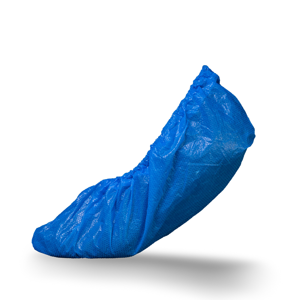 PE Sobrecalzado desechable ultra fuerte, 15 x 42 cm, azul, polietileno, Med-Comfort