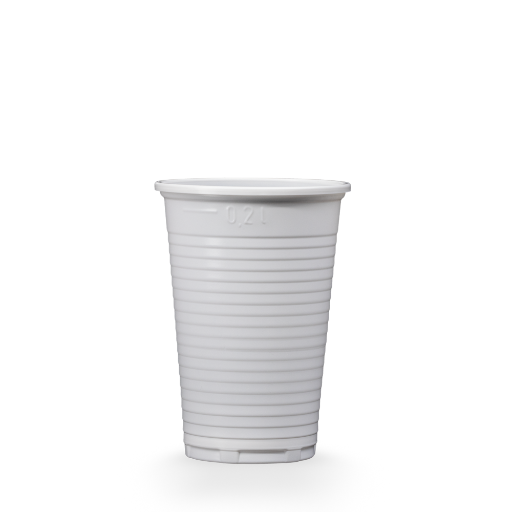 PP Vaso de enjuague bucal, 200 ml, color blanco, Polipropileno: comprar vaso de enjuague bucal resistente y antideslizante con borde redondeado para tratamientos dentales.