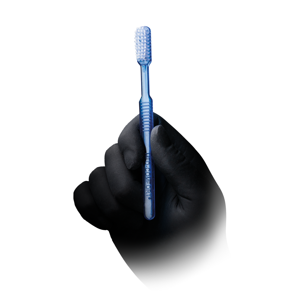 Cepillo dental desechable PS sin pasta de dientes, color azul, 15 x 2,6 cm, Med-Comfort