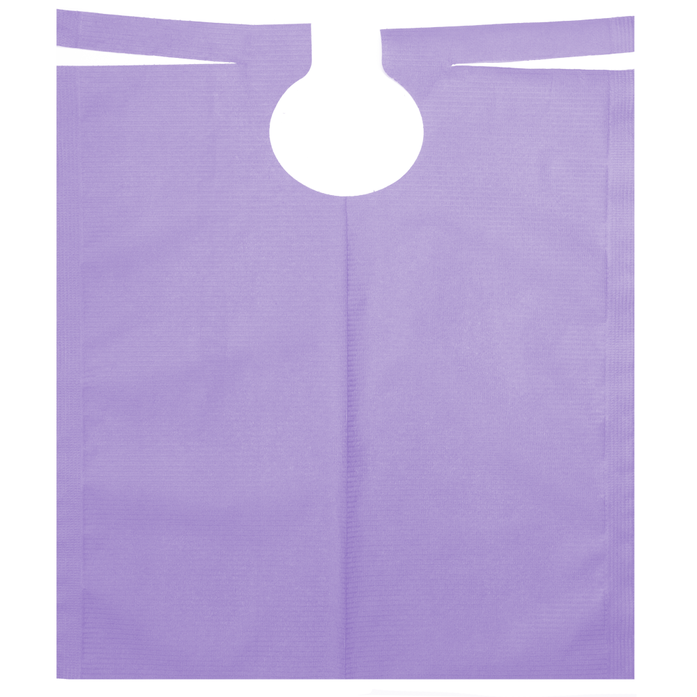 Capa de paciente con revestimiento de PE, color morado, 500 x 600 mm