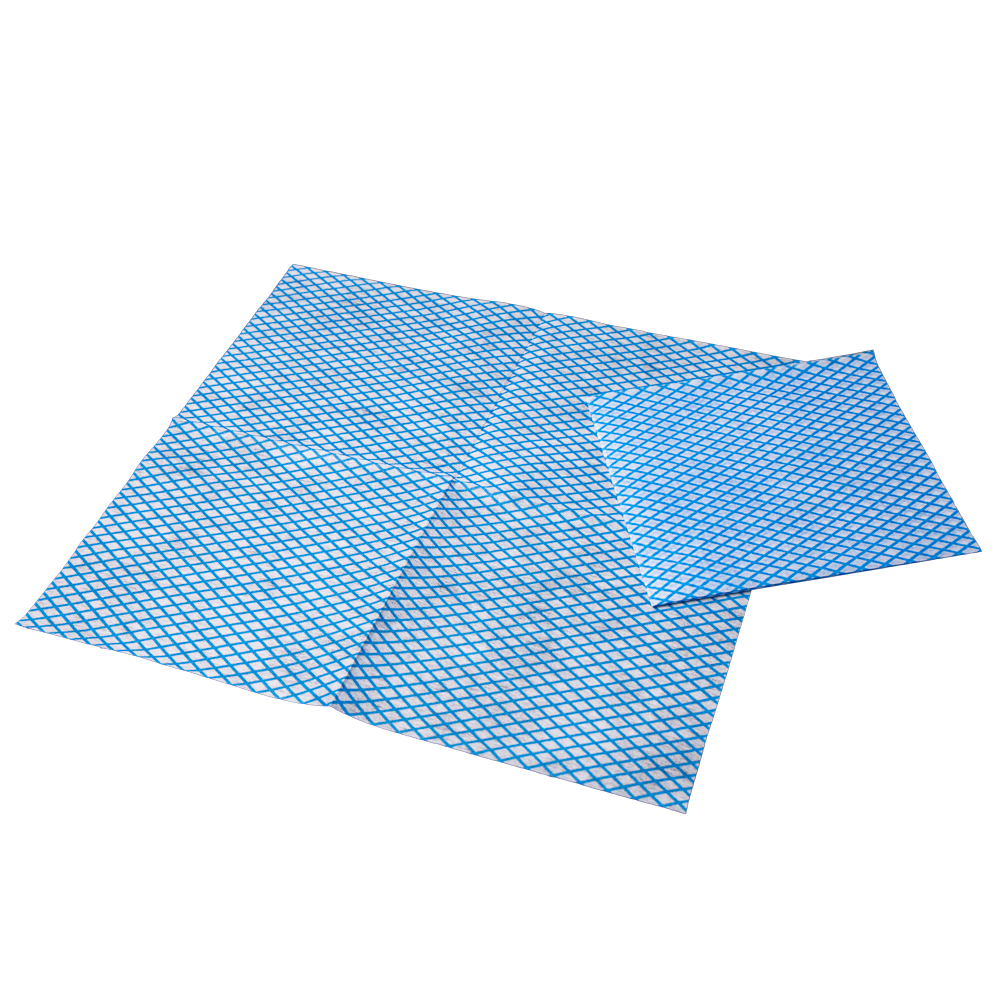 PP Paño no tejido desechable para el cuidado, color azul, blanco, 30 x 33 cm, Eco-Plus