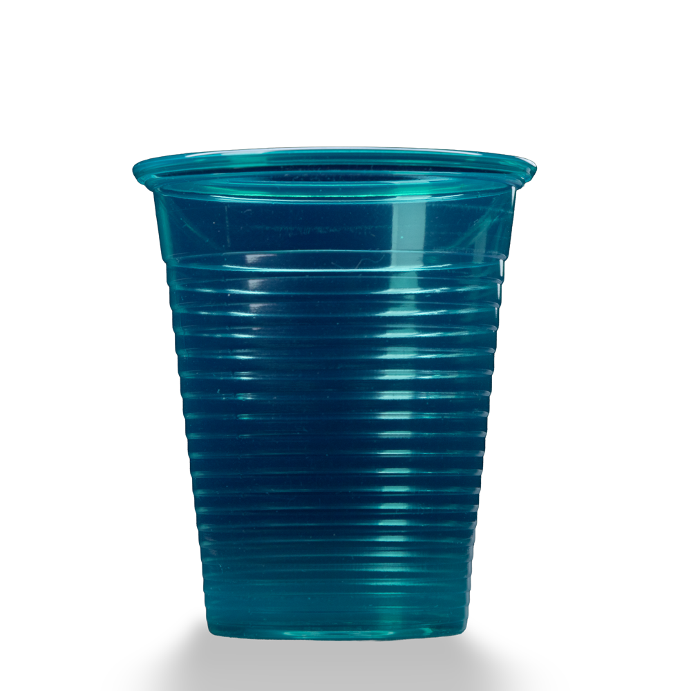 Vaso de enjuague bucal de PE, 180 ml, color verde, polietileno: comprar vaso de enjuague bucal de PE resistente y antideslizante con borde redondeado para tratamientos dentales.
