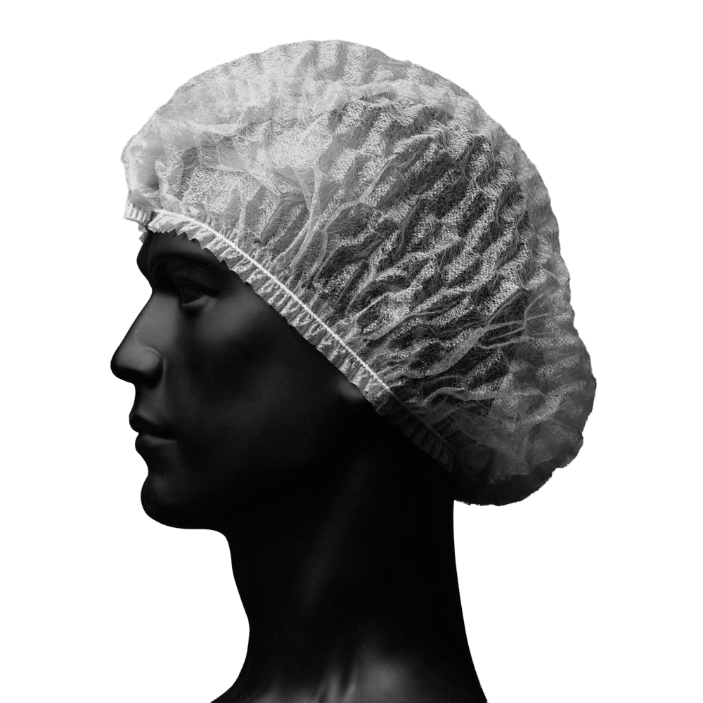 Gorros con clip, talla M, diámetro 52 cm, blanco, Med-Comfort: comprar protección higiénica desechable como EPI adecuado para el sector alimentario.