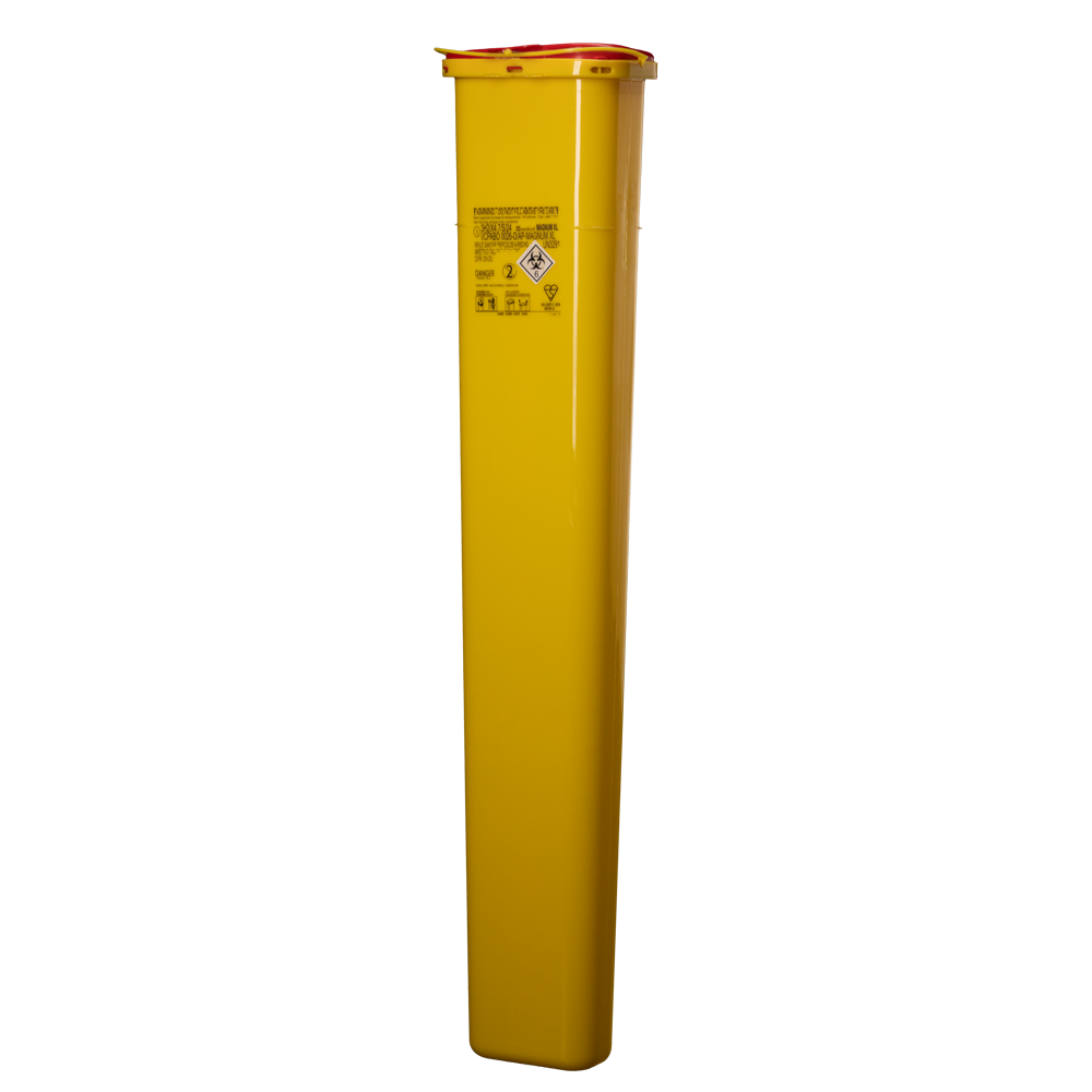 Caja de eliminación de cánulas CP, 8,4 l: comprar caja de eliminación de jeringas autoclavable para la eliminación segura de cánulas, jeringas, hojas de bisturí, así como objetos punzantes.