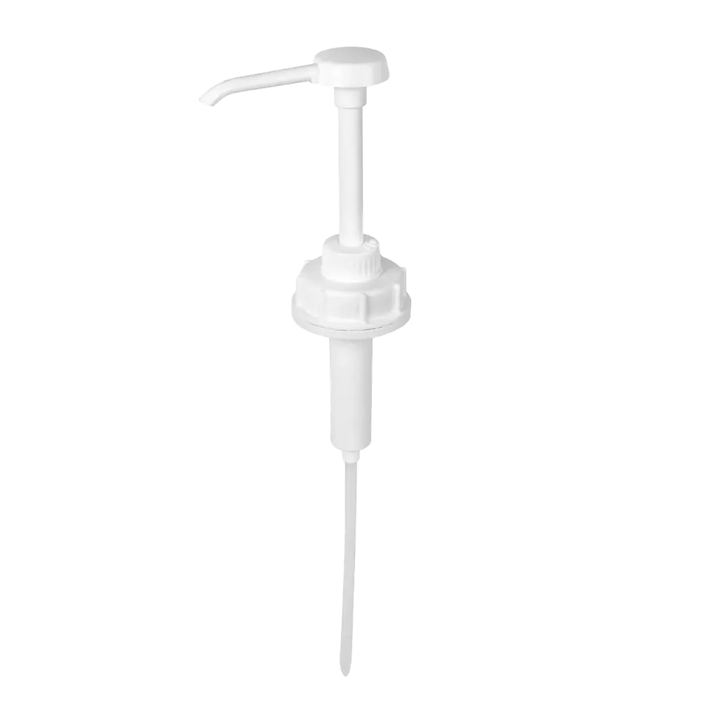 Bomba dosificadora de bidones de plástico, blanca: comprar Bomba para dosificar bidones desinfectante con carrera de 30 ml, adecuada para bidones de 5 o 10 litros, como accesorio.