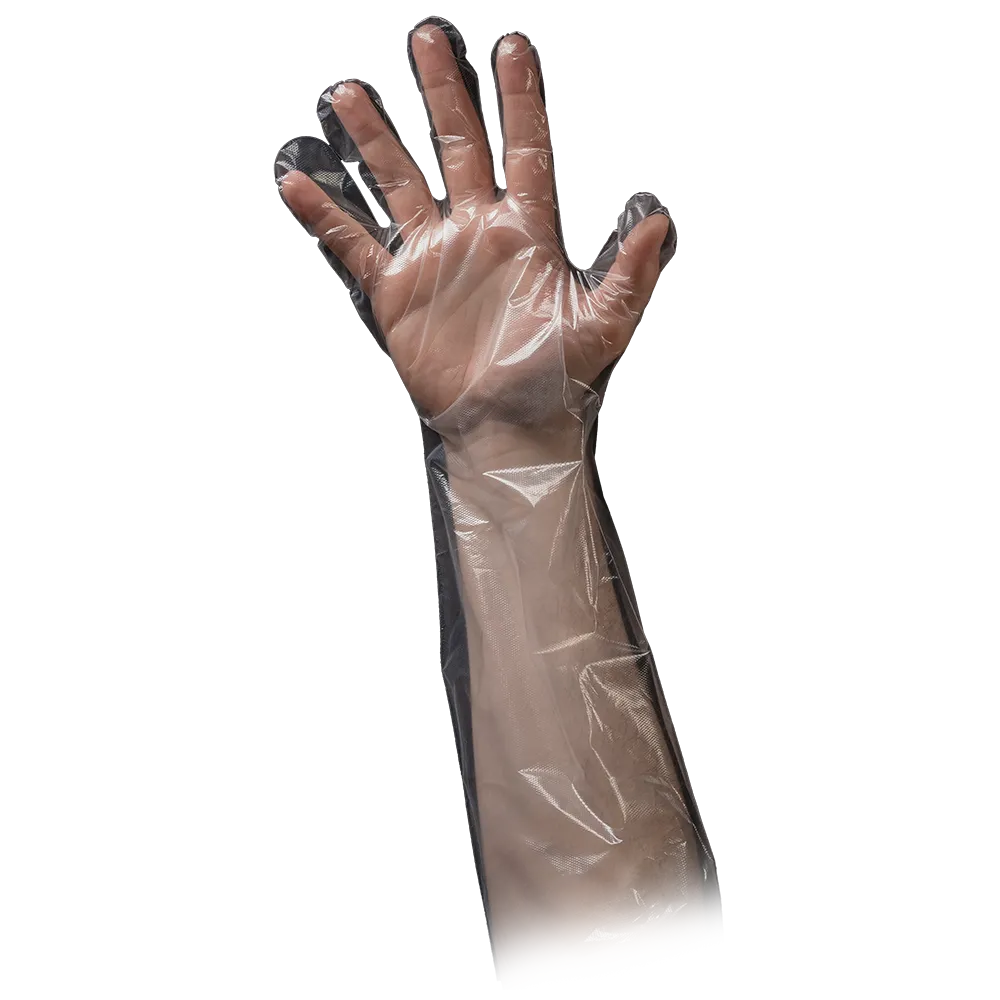 Guante de PE, transparente, talla única, martillado, Med-Comfort