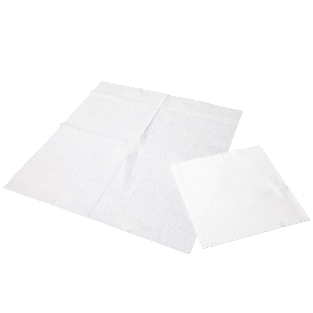Servilleta dental de celulosa desechable, 40 x 40 cm, blanca, Med-Comfort: comprar servilleta de celulosa desechable de 2 capas para su uso durante los tratamientos dentales y el cuidado dental como suministros de la práctica dental.