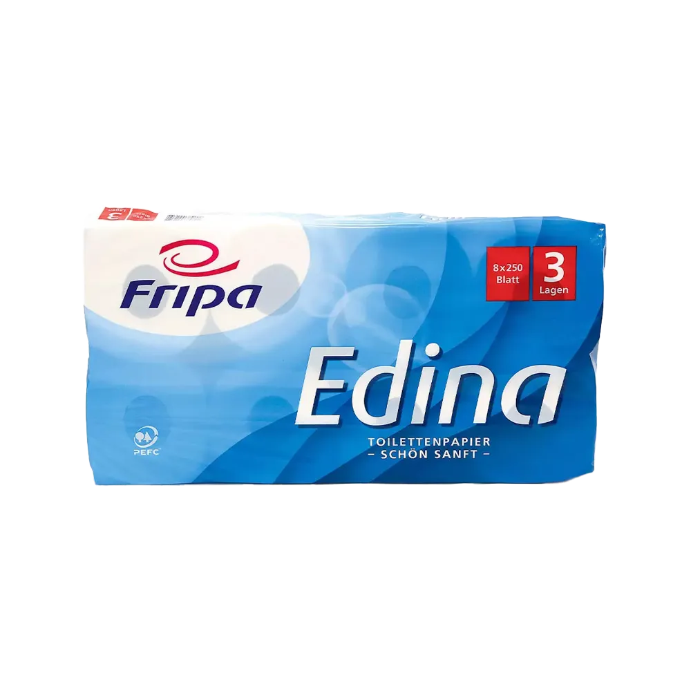 Papel higiénico, 3 capas, 72 rollos, Edina