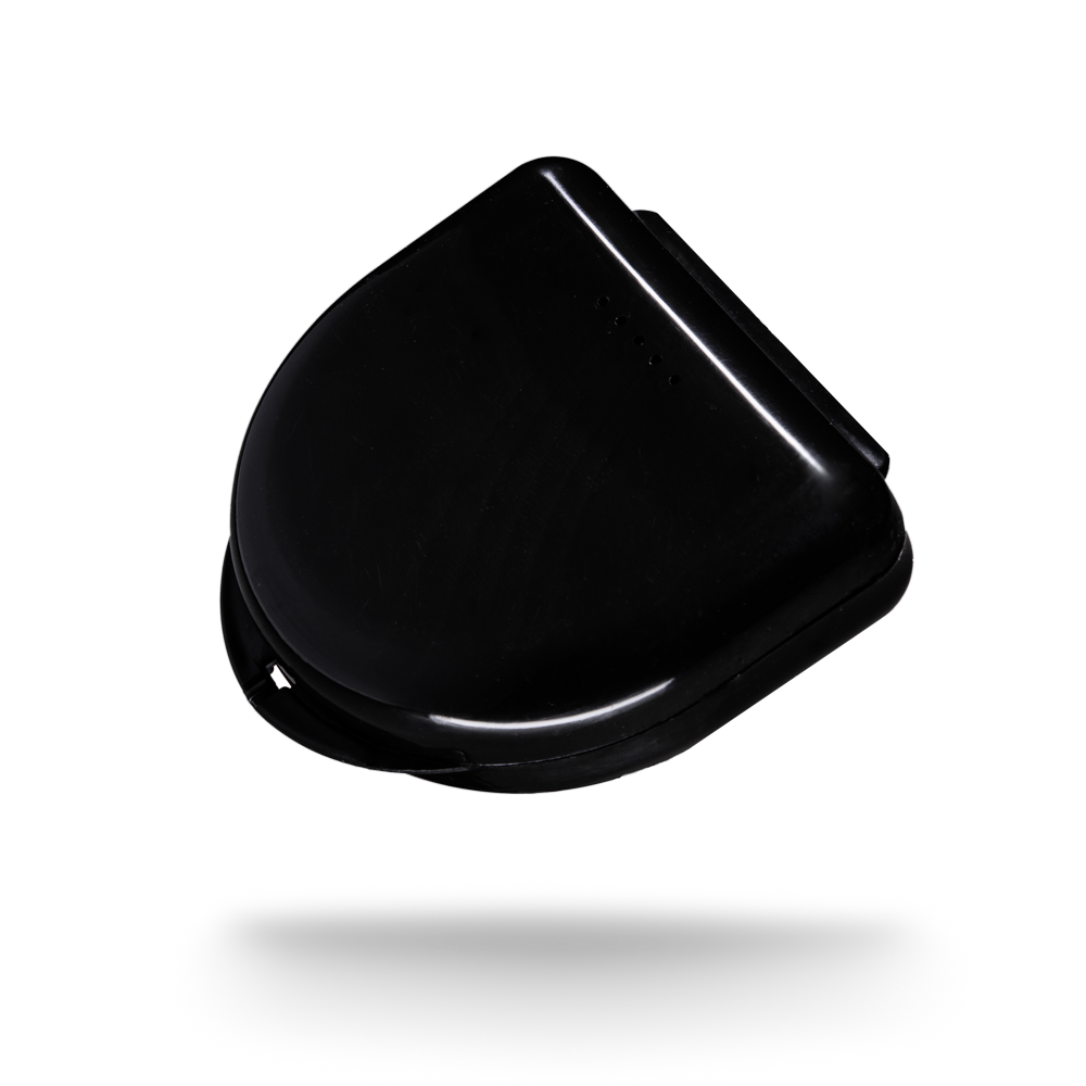 PP Caja de férulas dentales para adultos, 65 x 58 x 20 cm, color negro, polipropileno: comprar caja de férulas estable y robusta para guardar férulas dentales y protectorses de mordida como suministros dentales.