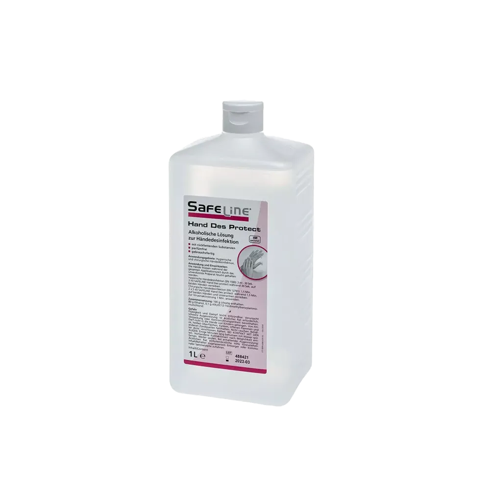 Desinfección de manos, 1 l, Safeline Hand Des Protect: comprar desinfectante de manos hidratante, listo para usar, para una limpieza higiénica para aplicar sobre la piel.