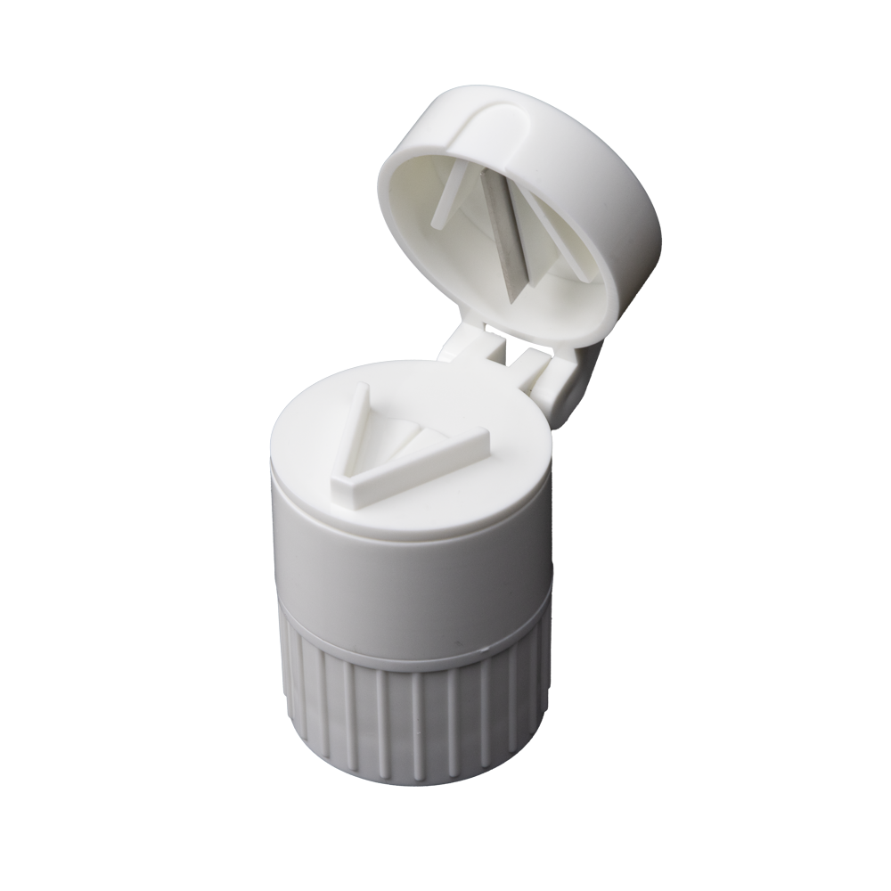 Triturador de pastillas ABS 3 en 1, blanco: comprar triturador de pastillas de estireno acrílico butadieno para almacenar, triturar y dividir pastillas.