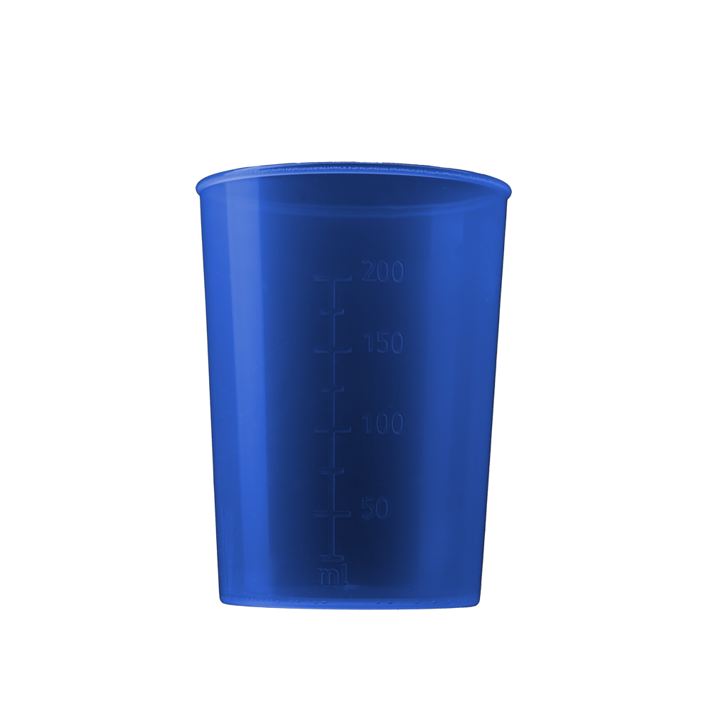 Parte inferior de la taza del pico, azul, 250 ml:comprar la base del platillo de polipropileno como material para el paciente.