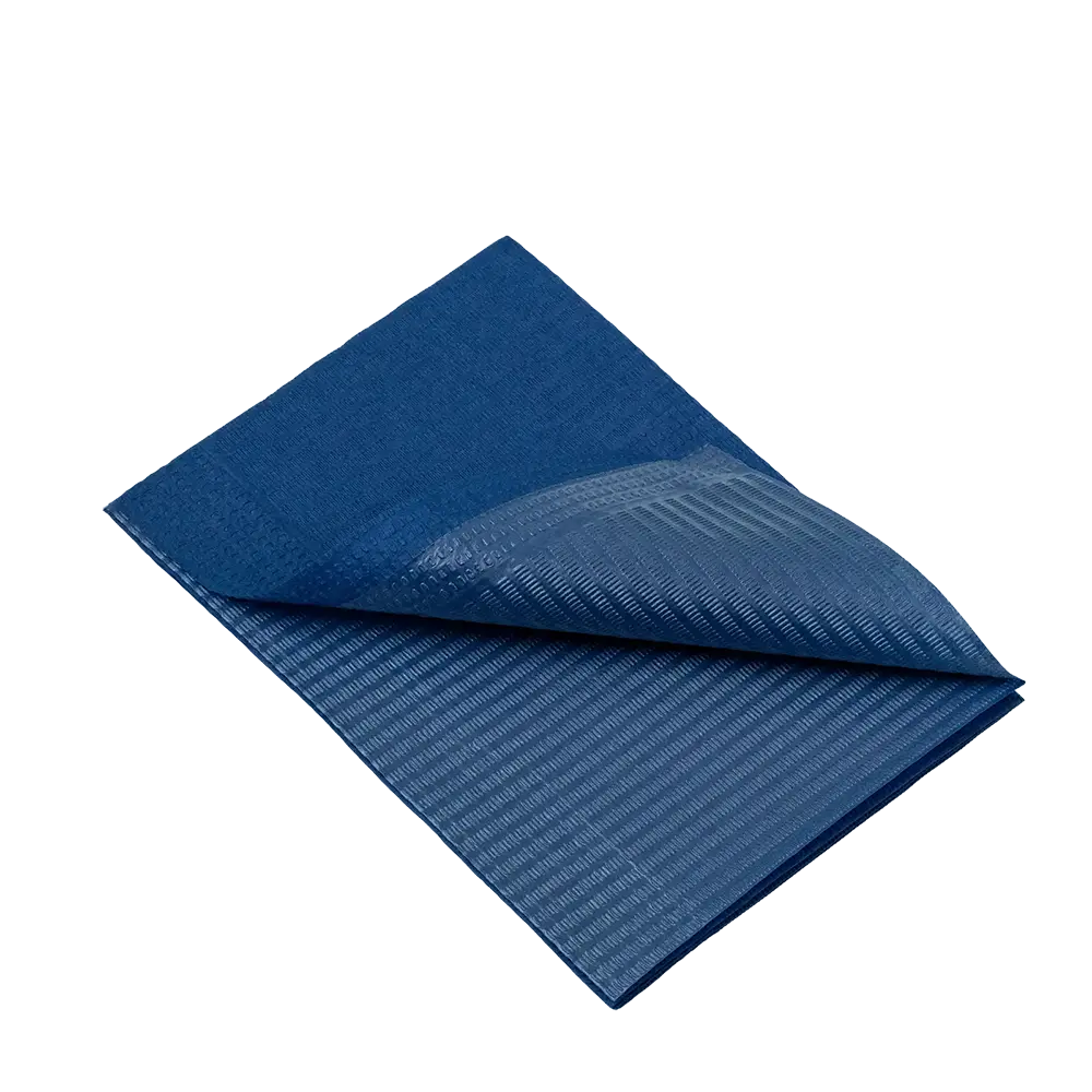 Servilletas dentales desechables para pacientes, 33 x 45 cm, color azul oscuro: comprar servilletas dentales de 1 o 2 capas para su uso durante los tratamientos dentales como material de consulta.