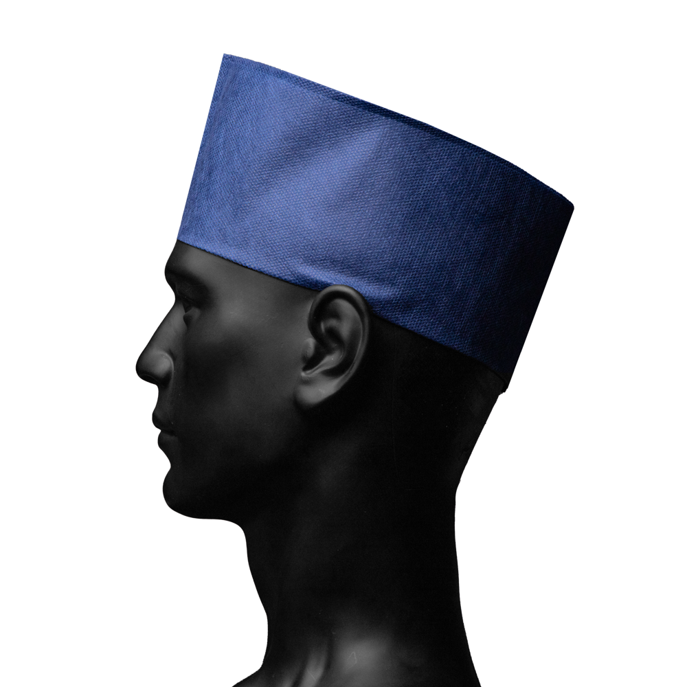 Gorro de barco de vellón, color azul, talla única