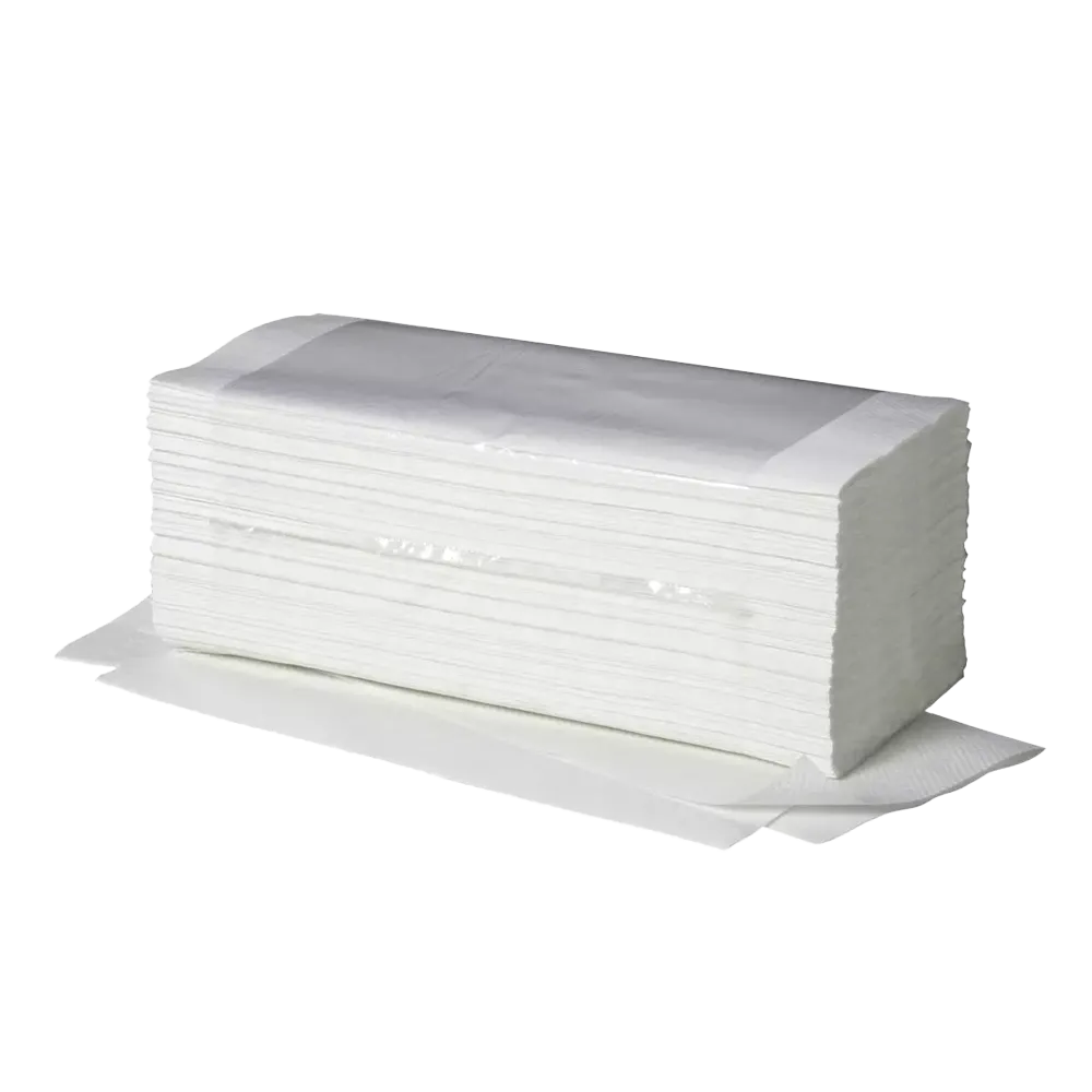 Toallas dobladas, color blanco, 25 x 23 cm, Ideal