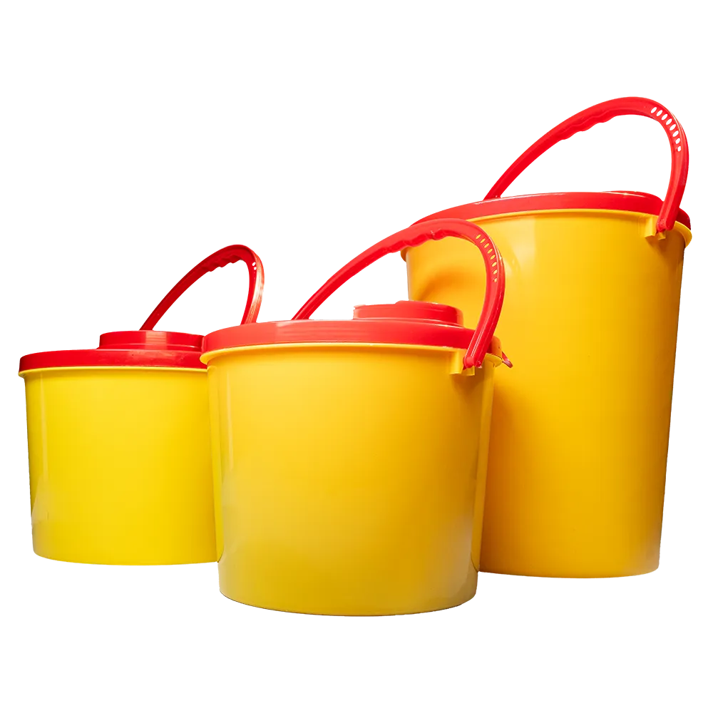 Caja de eliminación de cánulas CP, 7 l: comprar caja de eliminación de jeringas autoclavable para la eliminación segura de cánulas, jeringas, hojas de bisturí y objetos punzantes.