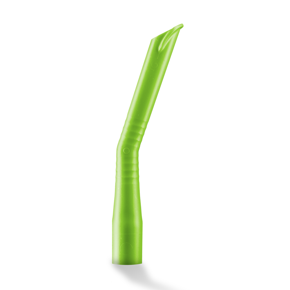 Cánulas de aspiración dental para adultos, talla 124 x 16 mm, color lima, verde claro, Med-Comfort