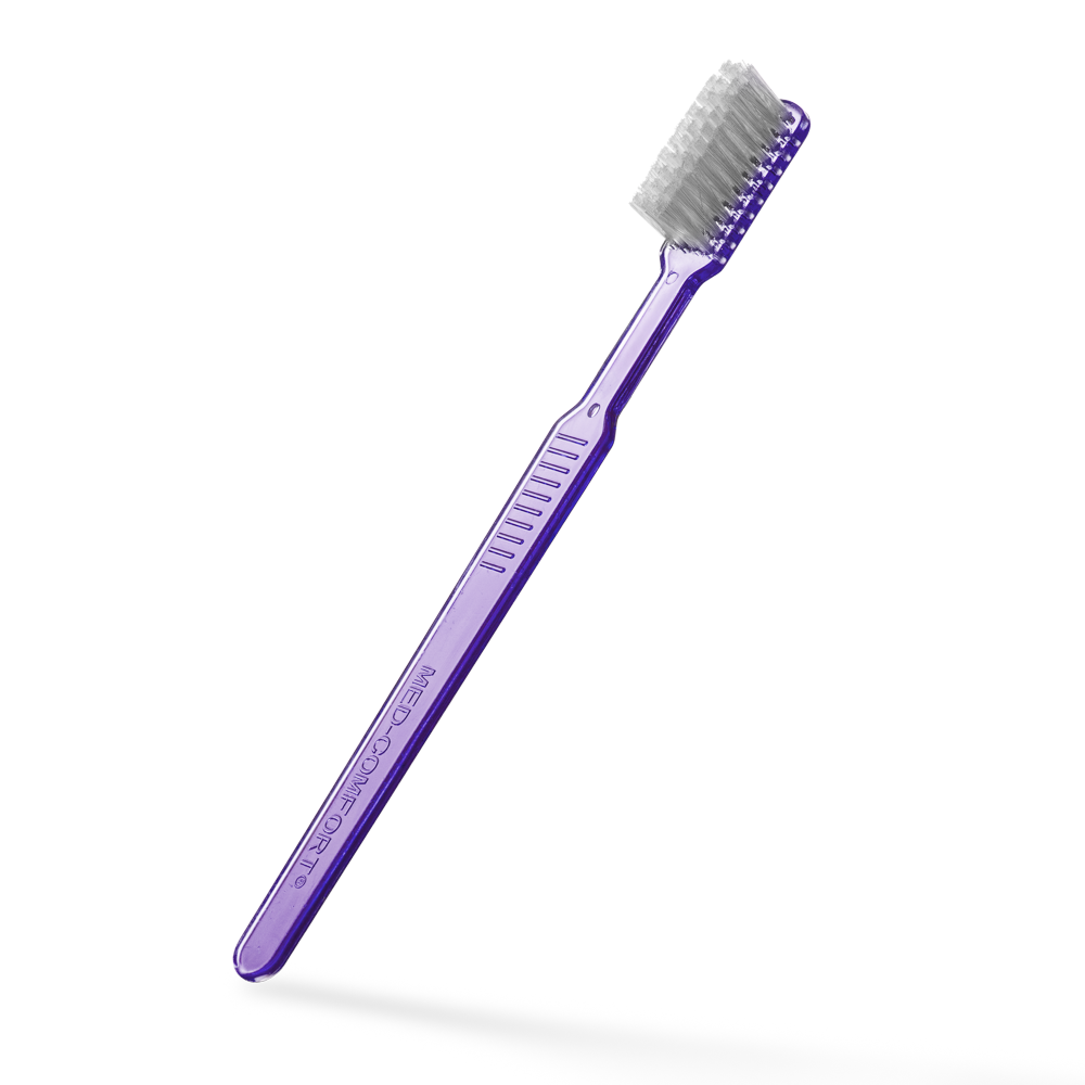 Cepillo dental desechable PS con pasta de dientes, color púrpura, 15 x 2,6 cm, Med-Comfort