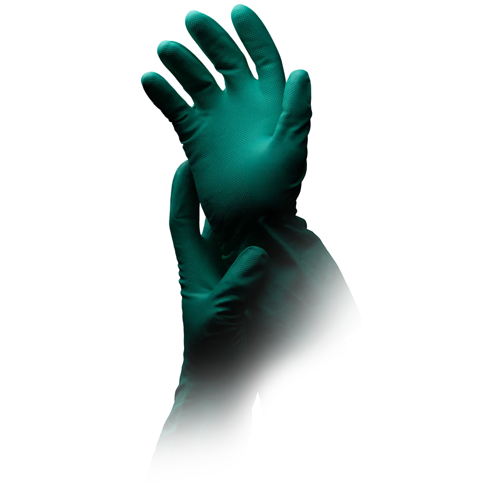 Guante industrial, tipo A, talla 8, verde, Solidsafety Clean Protect: comprar guante de seguridad industrial resistente a los productos químicos, fabricado en nitrilo y adecuado para el sector alimentario como EPI de compra.