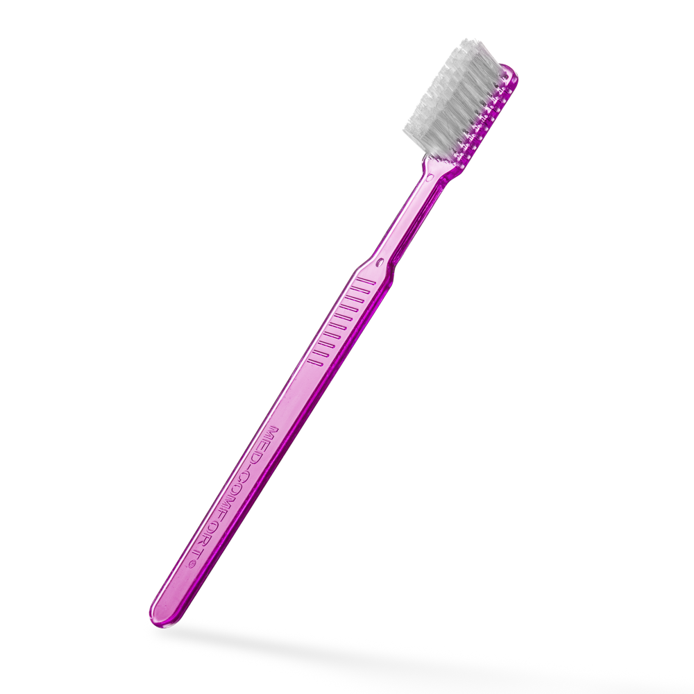 Cepillo dental desechable PS con pasta dentífrica, color rosa, 15 x 2,6 cm, Med-Comfort: comprar cepillo dental desechable de poliestireno para viajes y uso antes del tratamiento dental, como material dental.