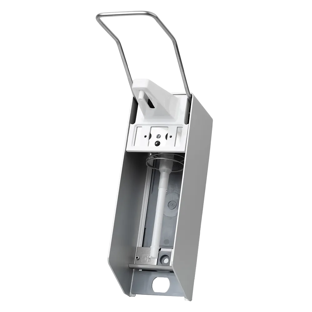 Dispensador de pared para 500 ml desinfectante y jabones líquidos, 270 x 81 x 230 mm, palanca larga