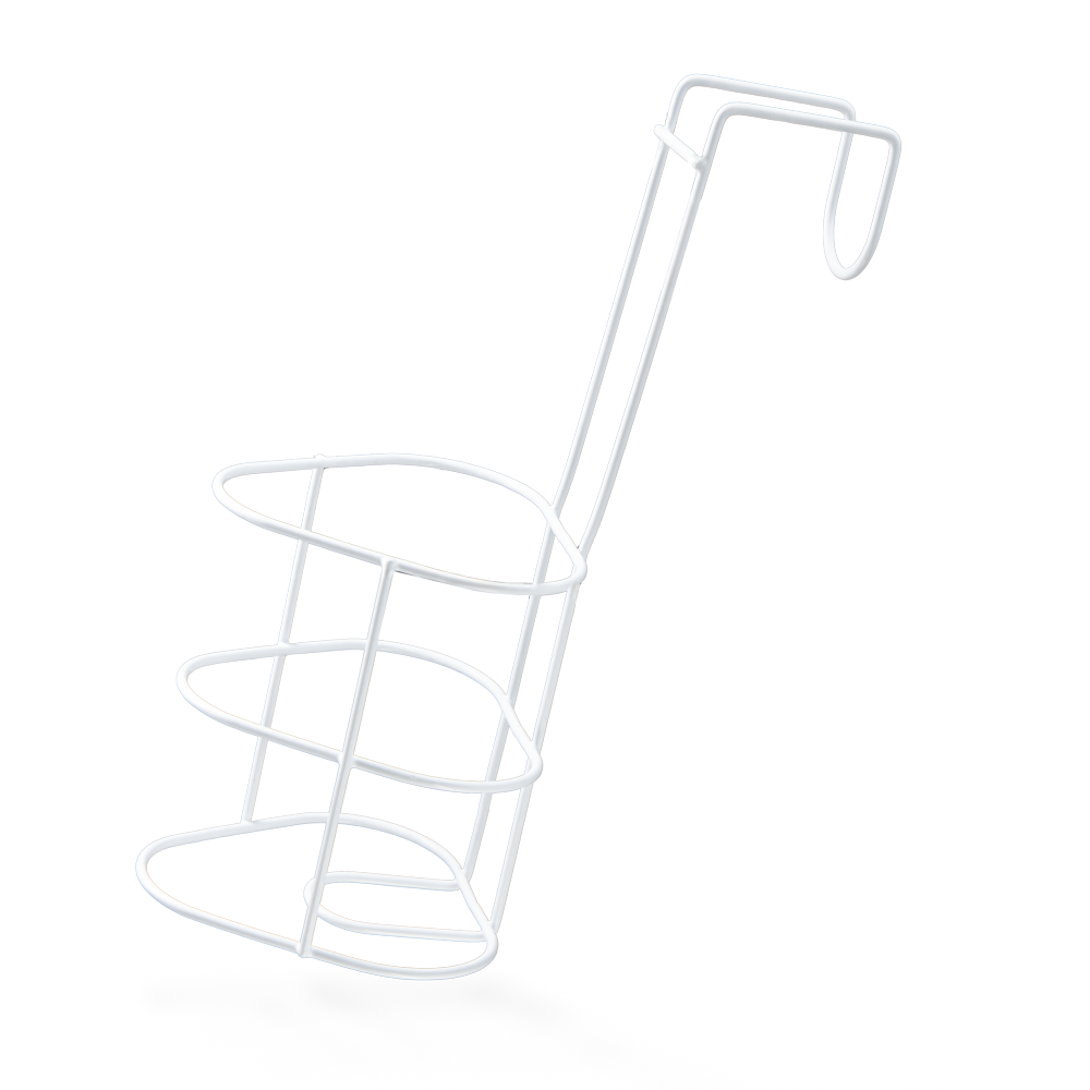 Soporte para frascos de orina, blanco, metal