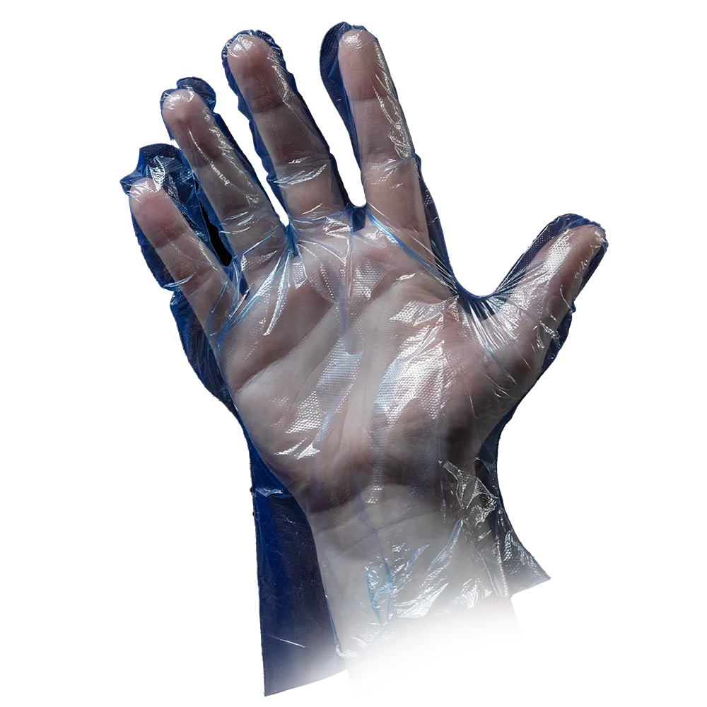 Guante de PE, azul, talla L (hombre), martillado, Med-Comfort