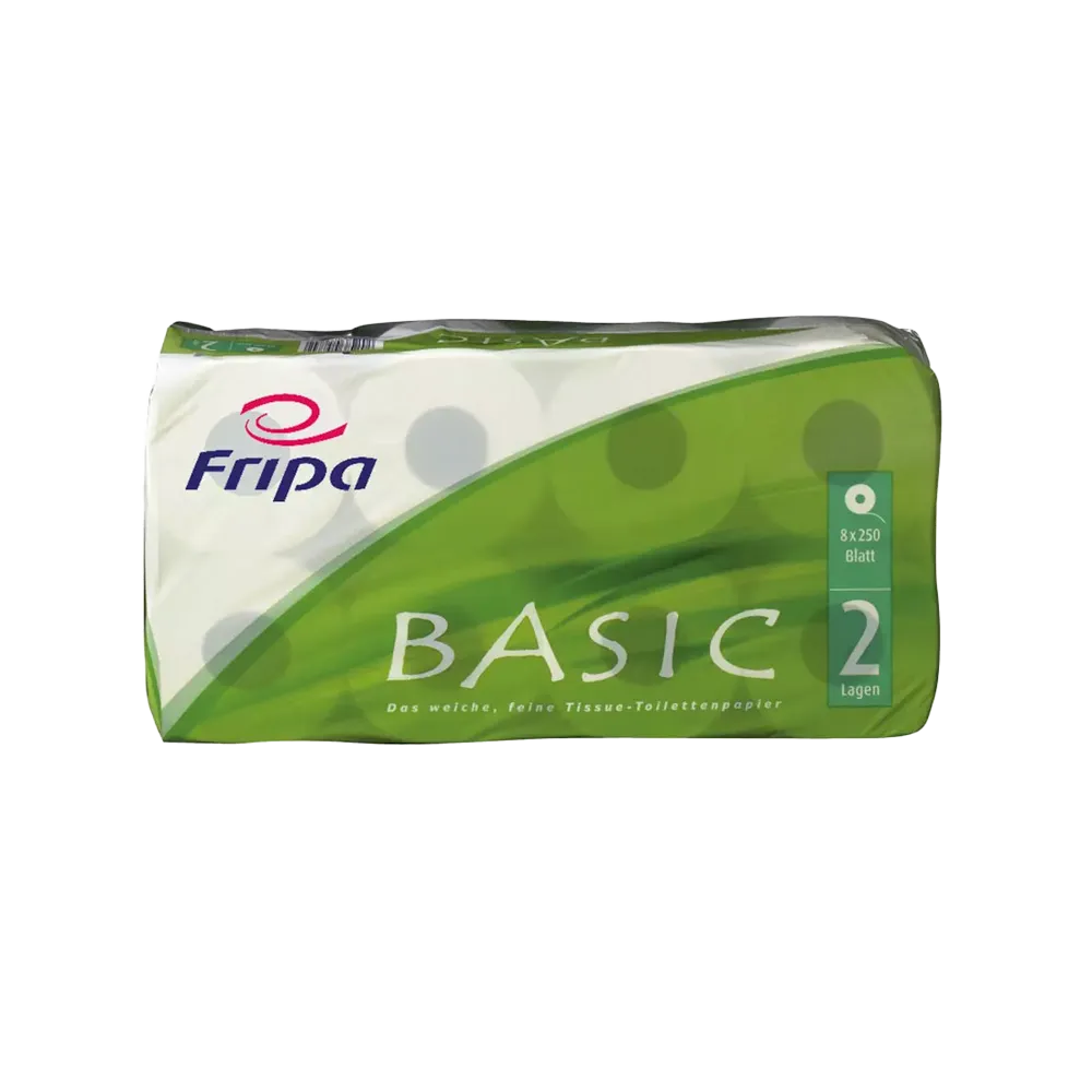 Papel higiénico de 2 capas, 64 rollos, Basic