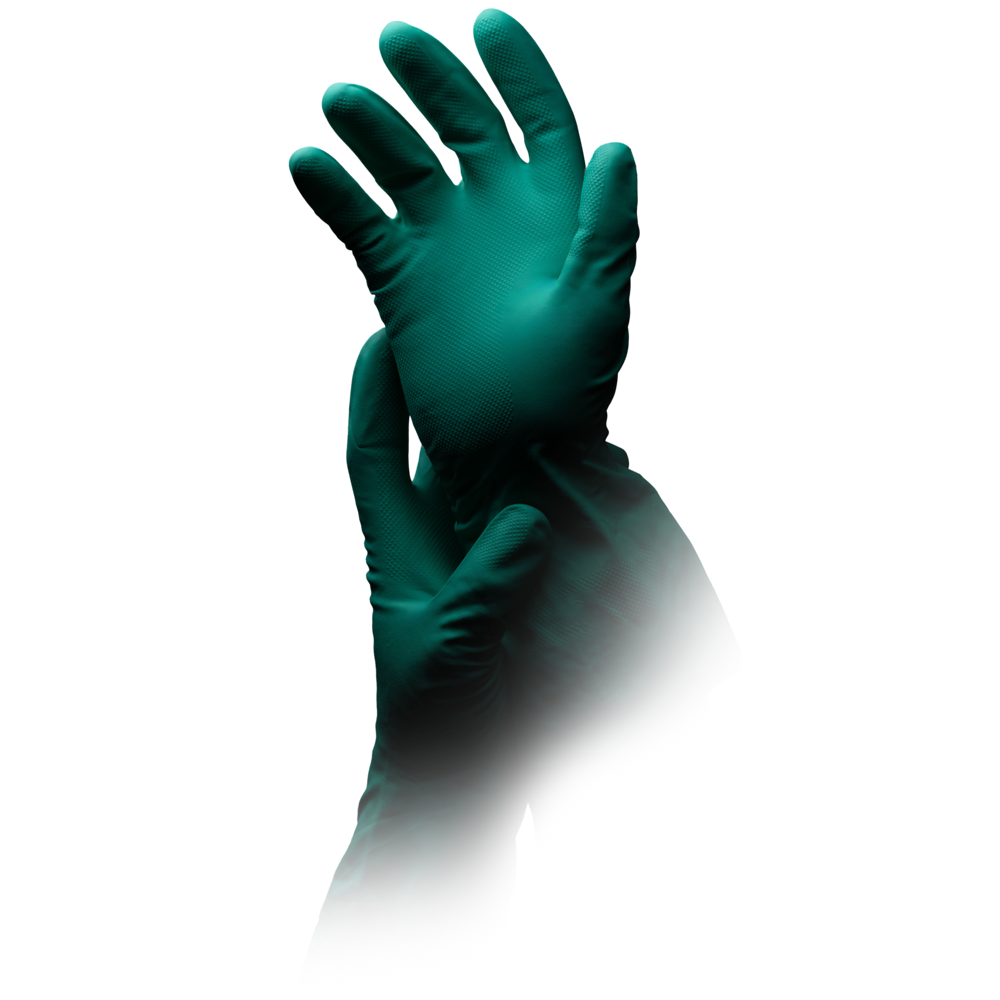 Guantes de protección química de nitrilo, verde, talla S, protección química tipo A, Clean-Expert: comprar guantes de nitrilo como guantes de protección química y guantes industriales.