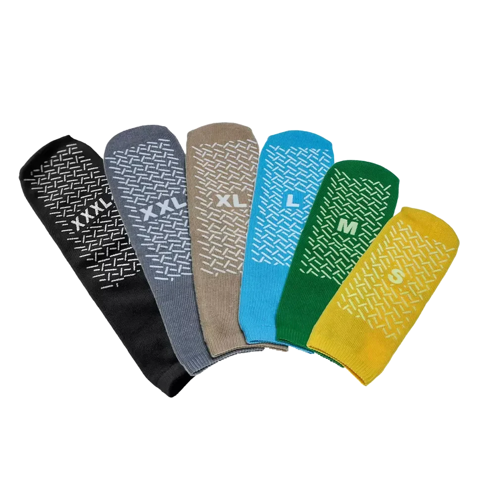 Calcetines antideslizantes, talla M, verde, Med-Comfort: comprar cómodos calcetines desechables antideslizantes para salas y pacientes.