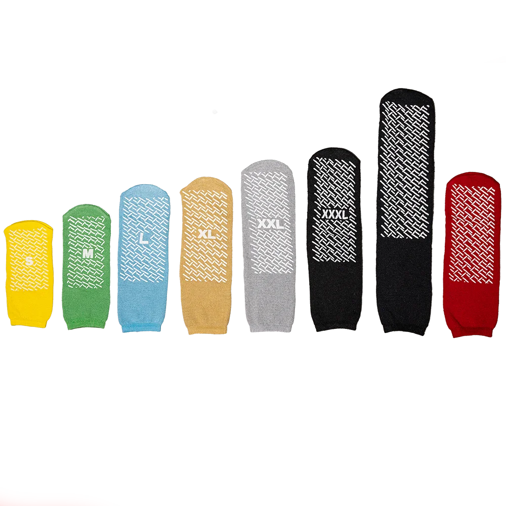 Calcetines antideslizantes, talla XXXL, negro, Med-Comfort: comprar calcetines desechables antideslizantes y cómodos para salas y pacientes.