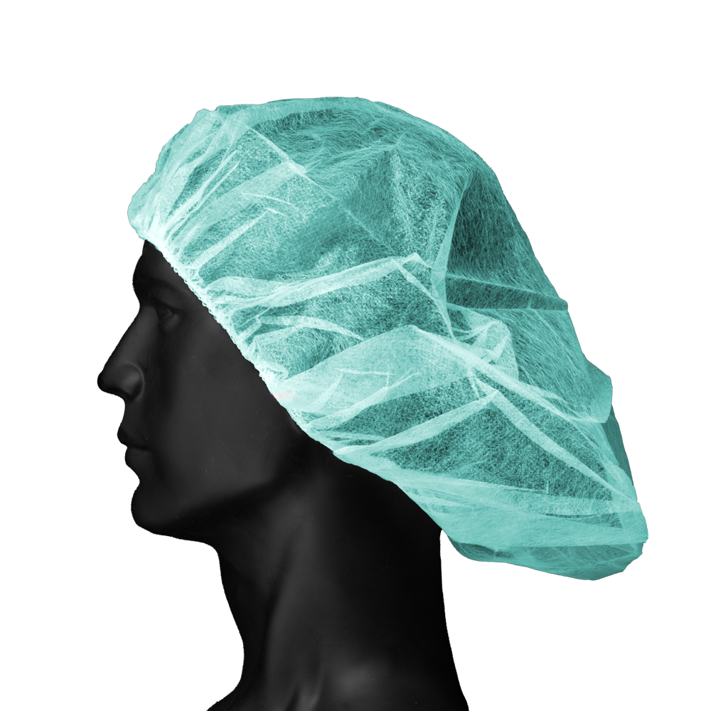Gorro de boina de polipropileno, talla M, verde, Med-Comfort