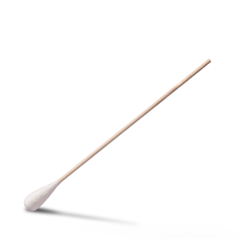 Bastoncillos desechables de madera, 150 mm, madera natural, algodón, máxima comodidad