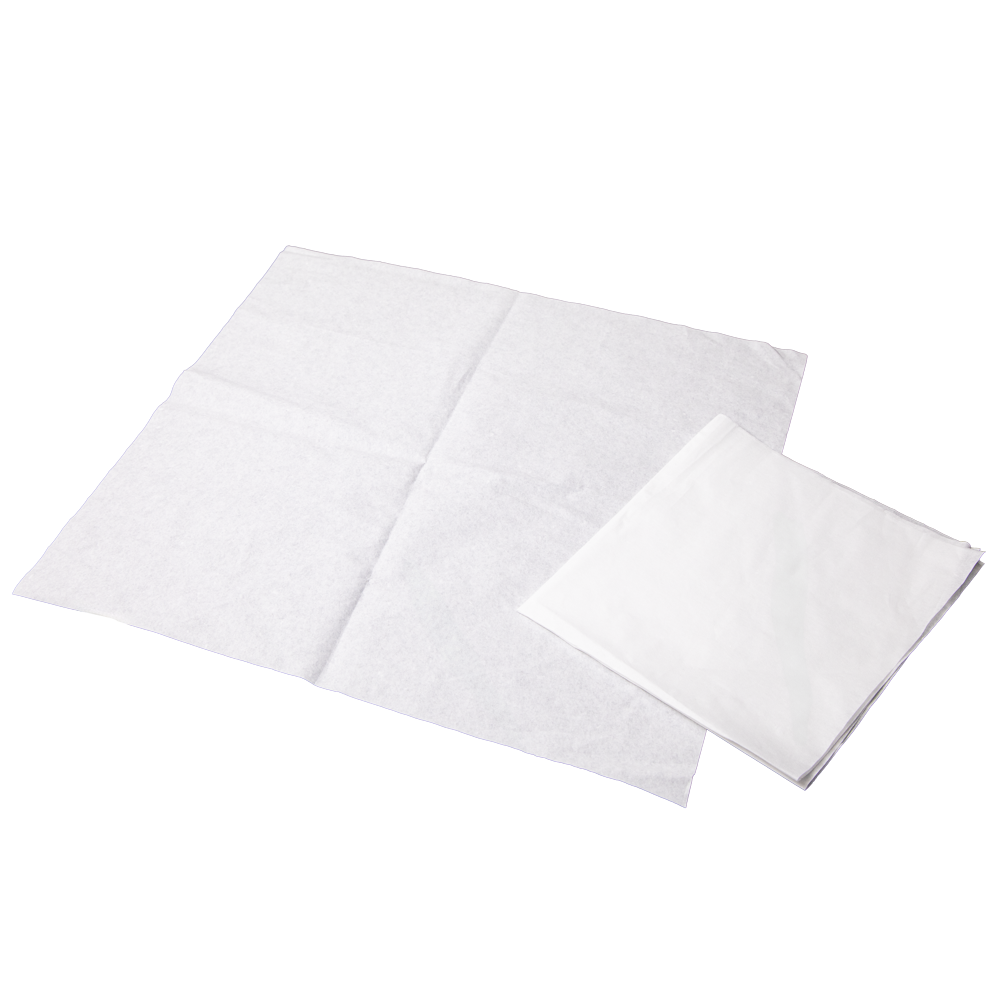 Servilletas dentales húmedas desechables, 34 x 38 cm, blancas, Med-Comfort: comprar servilletas para pacientes de una sola capa para su uso durante los tratamientos dentales y el cuidado dental como suministros de la práctica dental.