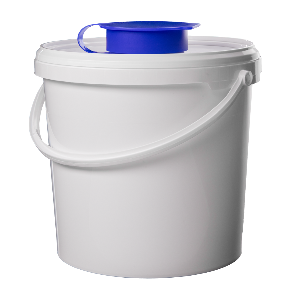 Cubo dispensador, blanco, 6,2 l