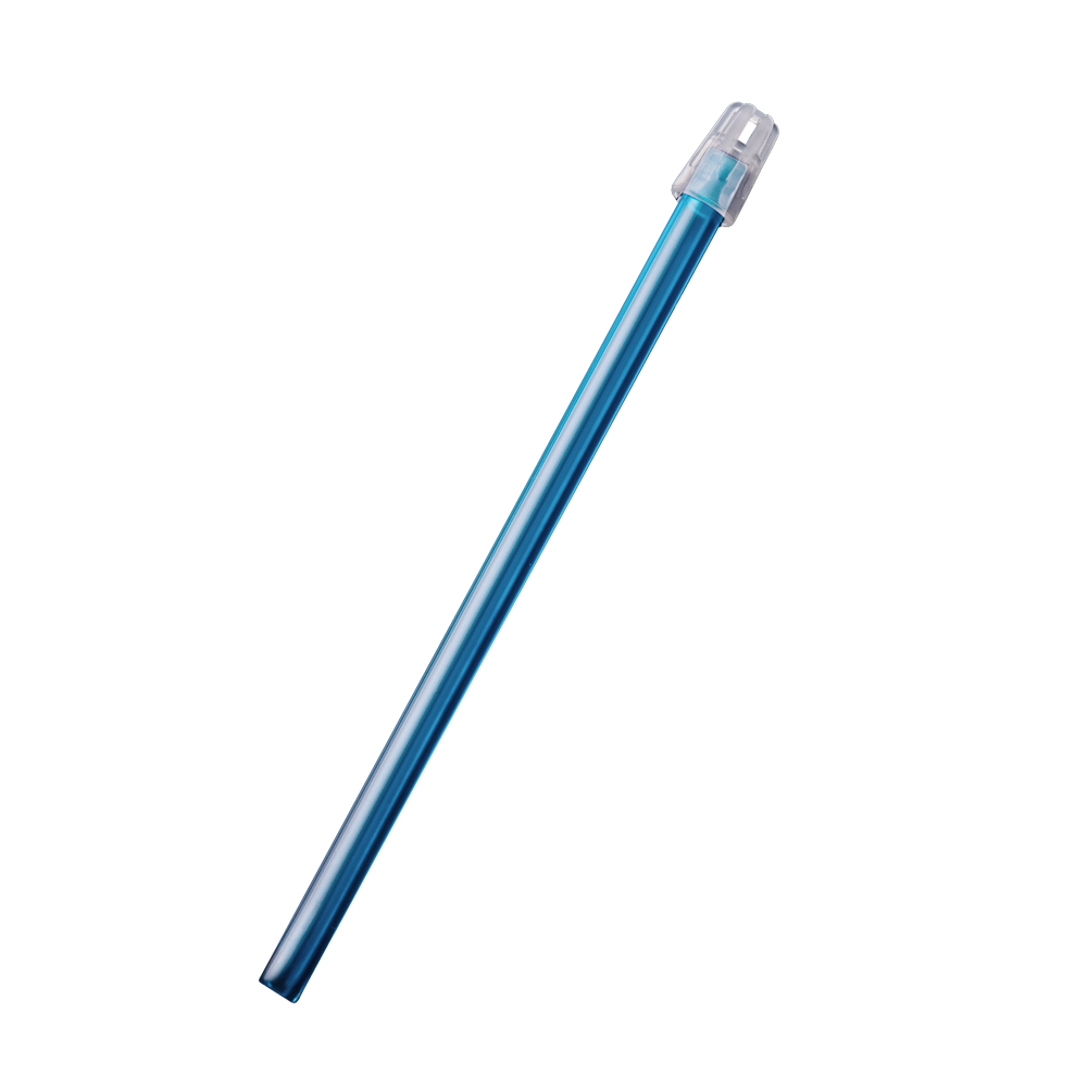 Eyector de saliva dental, longitud 130 mm, color azul claro