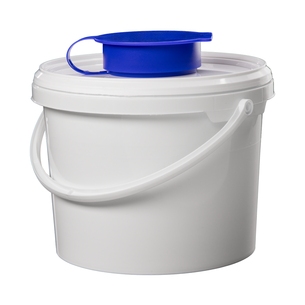 Cubo dispensador, blanco, 3,8 l