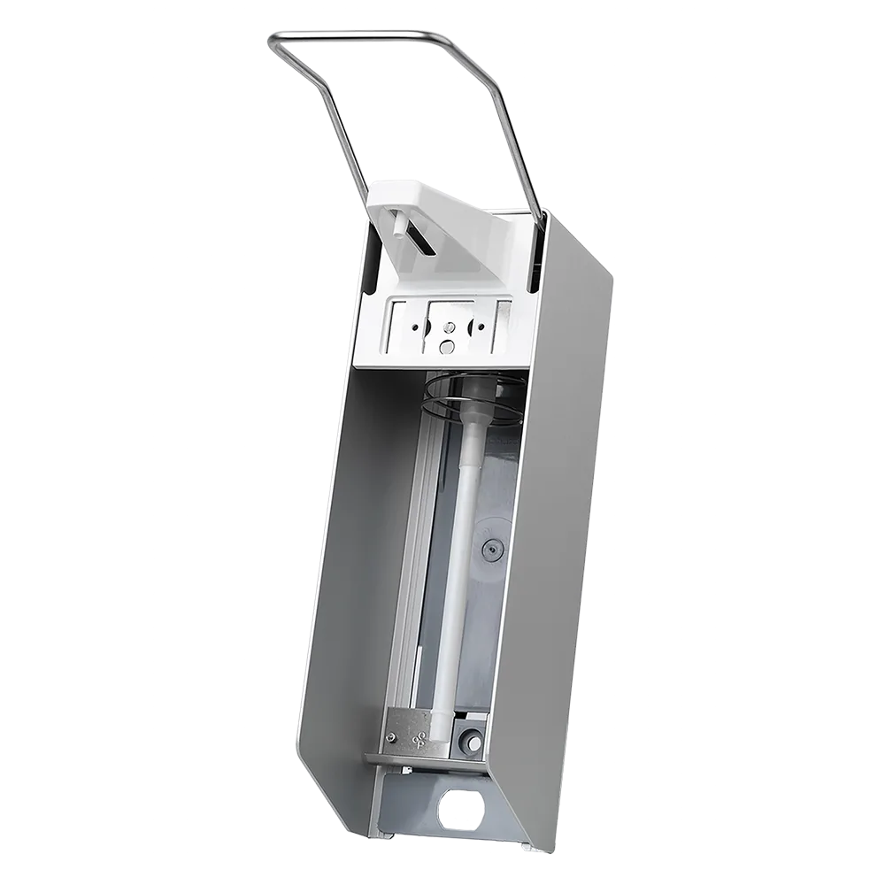 Dispensador de pared para 1000 ml desinfectantes y jabones líquidos, 320 x 94 x 230 mm, palanca larga