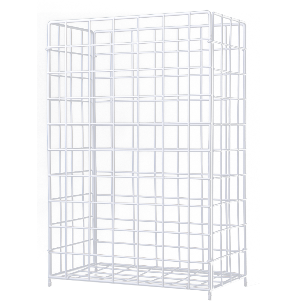Papelera de alambre, material de pvc, blanca, 400 x 250 x 620 mm, 62 l
