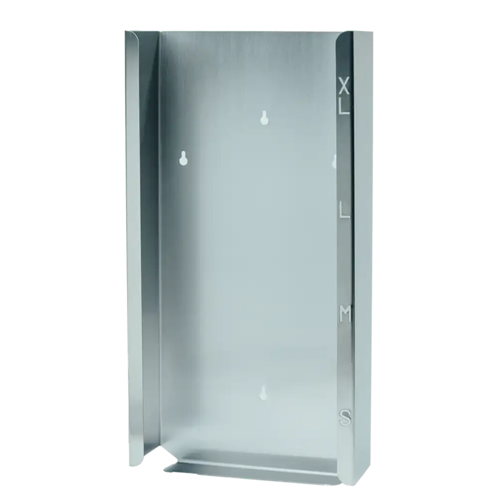 Dispensador de guantes desechables, soporte de dispensador de guantes, 260 x 515 x 98 mm, acero inoxidable: comprar dispensador de acero inoxidable a juego para 4 cajas de guantes o cajas estándar como accesorios para desechables.